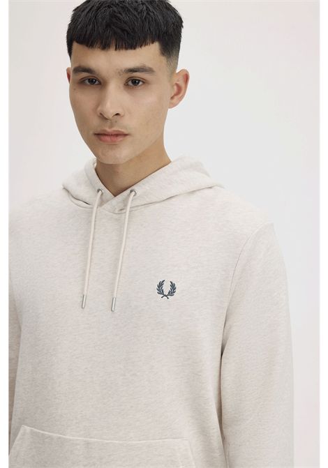 Felpa Fred Perry Tipped con Cappuccio Avena Mélange Uomo FRED PERRY | Felpe | M2643-W50